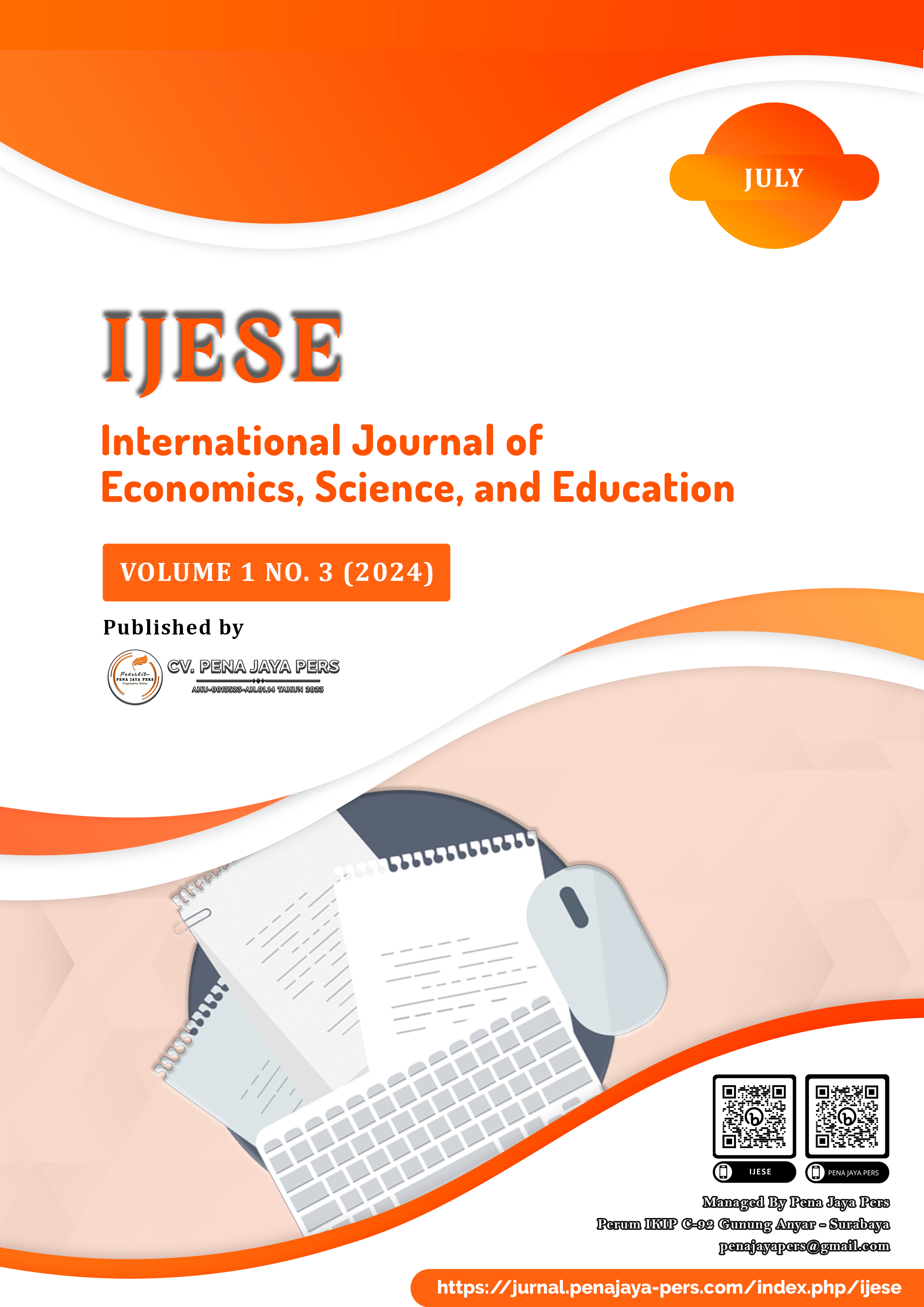 					View Vol. 1 No. 3 (2024): International Journal of Economics, Science, and Education (IJESE)
				